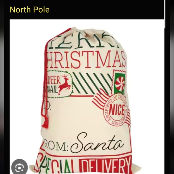 NWT Jumbo From Santa Sack  Cute and festive, this cheerful Christmas delivery sa - Picture 1 of 6